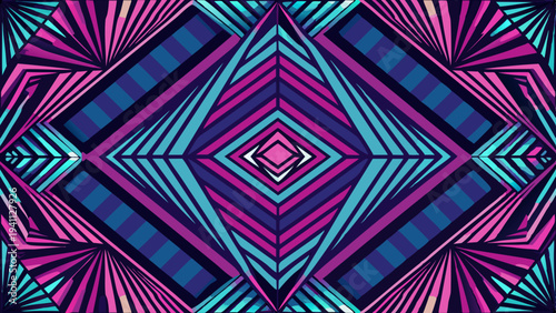 Abstract geometric pattern with radiant lines in a modern style