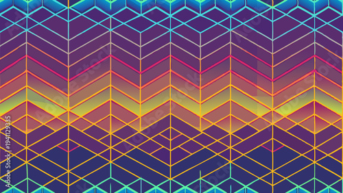 Abstract colorful geometric pattern with a dynamic linear effect