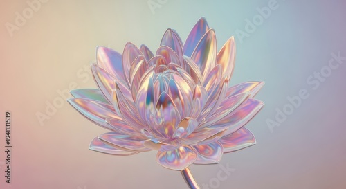 Wallpaper Mural Iridescent Lotus Flower Closeup Torontodigital.ca