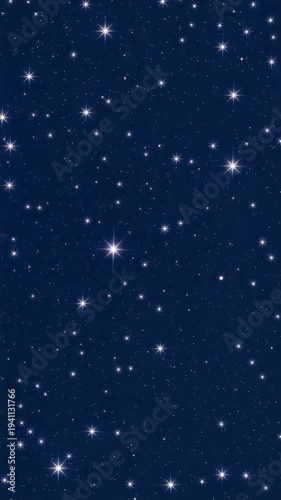 Seamless loop of a slowly rotating starry night sky