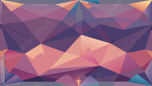 Abstract polygonal pattern of purple and pink hues
