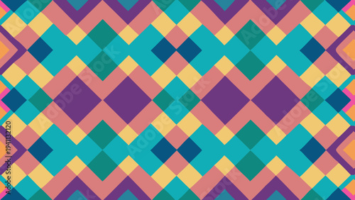 Abstract geometric pattern background with colorful diamond shapes