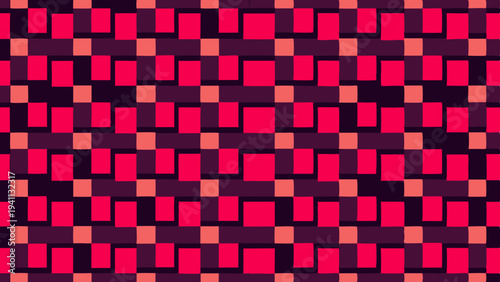 Geometric square pattern of red and purple color background