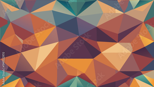 Geometric polygon background with earth tones and symmetry