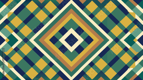 Abstract Diamond Pattern Background with Earthy and Jewel Tones