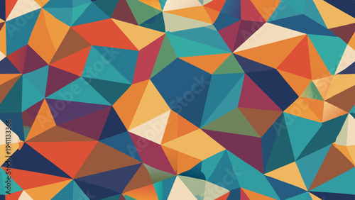 Abstract geometric background with triangular shapes and vibrant colors
