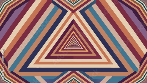 Abstract triangular pattern with retro color scheme for background