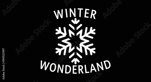 Winter Wonderland Snowflake Logo Design
