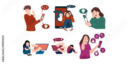 Cyberbullying Illustration