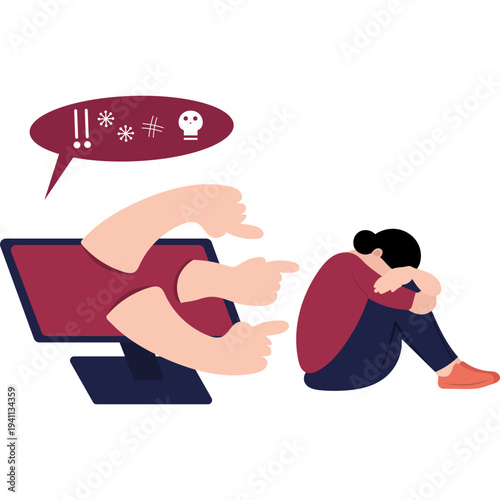 Cyberbullying Illustration