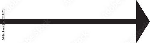 Long arrow. Black arrow pointing left and  right. Black large arrow. Bold thine long arrow. EPS10