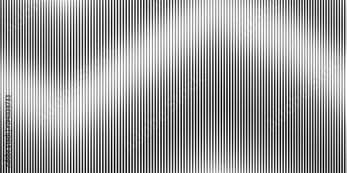 Narrow black-white vertical lines. Symmetric geometric ornament. Striped seamless pattern, abstract wallpaper. Digital paper for textile print, page fill. Vector