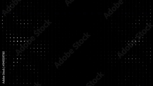 Animated abstract background featuring triangle particles flowing through dynamic vector field with geometric motion and data visualization aesthetics. Ideal for motion graphics, technology visuals.