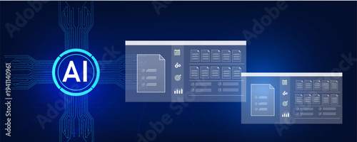 Ai smart document management concept