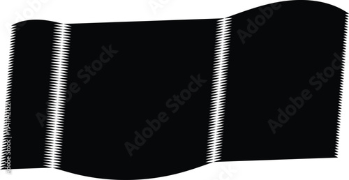 Abstract Black and White Geometric Shape with Jagged Edges