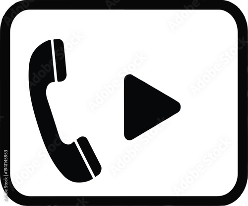 Phone icon button vector illustration symbol for telephone call contact communication and support service design