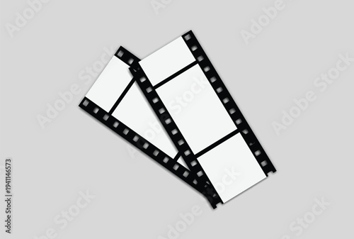 	
Film strips mockup templates of old retro film frame with shadow on background. Video or movie film vintage analog cinema, photograph camera film strip. Trendy editable camera roll social stories