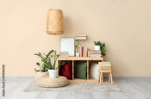 Interior of room with plant...