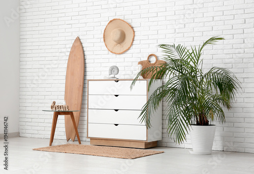 Interior of stylish room wi...