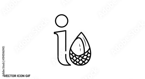 Insightful Natural Food Icon Representing Healthy Information and Organic Details for Design