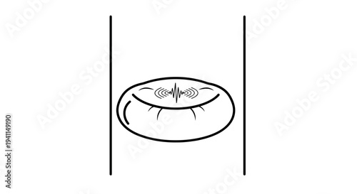Visual representation of internal biological signal transmission or sensory impulse detection
