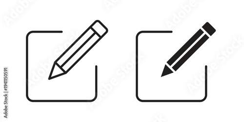 Post icon black, line, flat vector, isolated illustration.