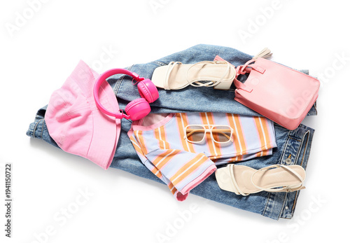 Stylish female spring outfi...