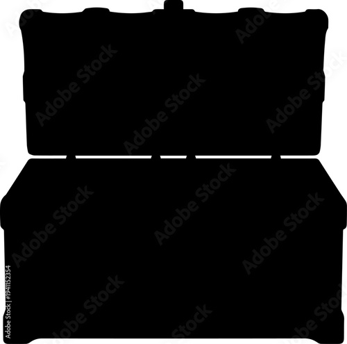 Open Treasure Chest Silhouette