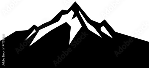 Mountain Peak Silhouette – Nature Landscape Vector
