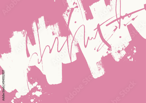 Modern vector abstract grunge design with bold brush strokes, paint splashes and expressive calligraphy lines  background.