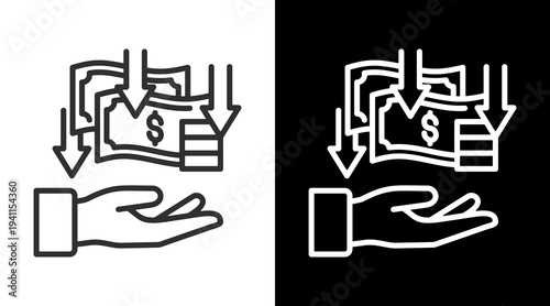 Customer Relationship Management White Icon Set Vector 