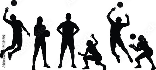 Black joggers mockup set featuring front back and side views of sweatpants with drawstring and elastic cuffs isolated on white background for apparel