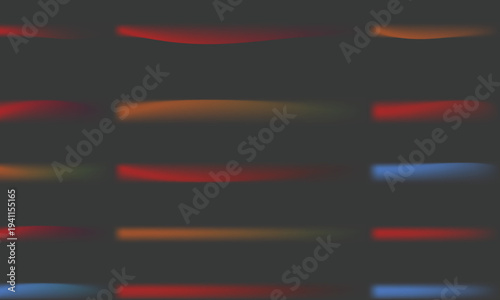Abstract motion blur light trails in vibrant red and blue neon colors on dark background for modern and Glow design project