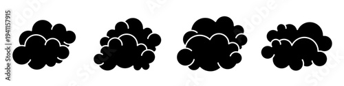 Clouds icon set. Vector symbol. Illustration of cloud. Cloud. Vector illustration. Stock vector.