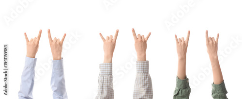 Many hands showing "devil h...