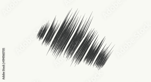Abstract illustration representing hair texture or a hair swatch, symbolizing various hair types, styling, and hair care concepts.