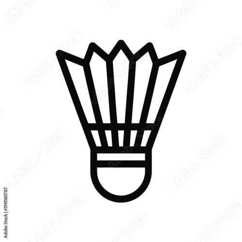 Black and white of a badminton shuttlecock sports recreation