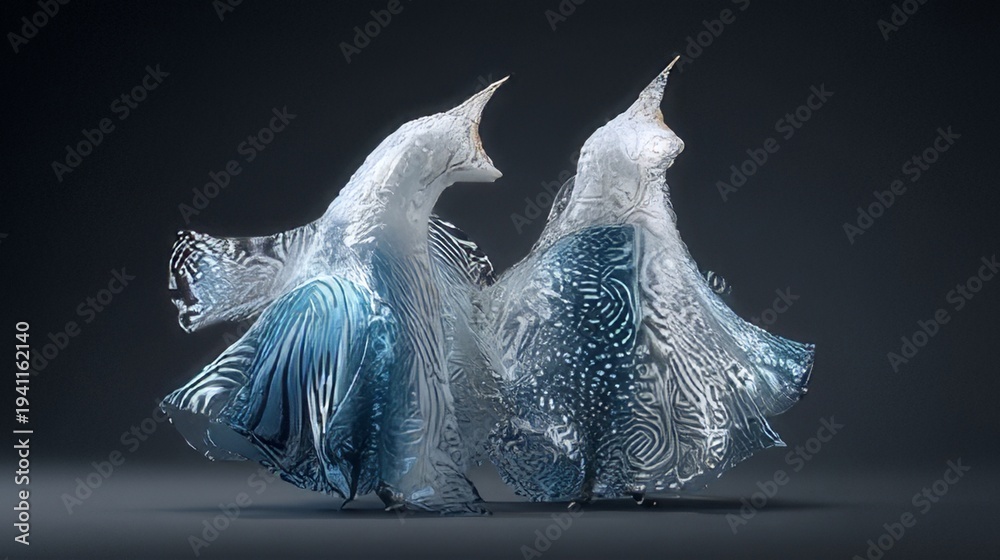 Fototapeta premium Abstract Dance Figures Representing Motion and Fluidity in Art