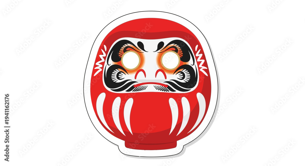 Obraz premium Japanese Daruma Doll - Symbol of Luck and Perseverance