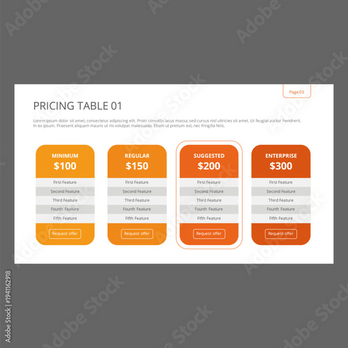 Pricing Table Template 1