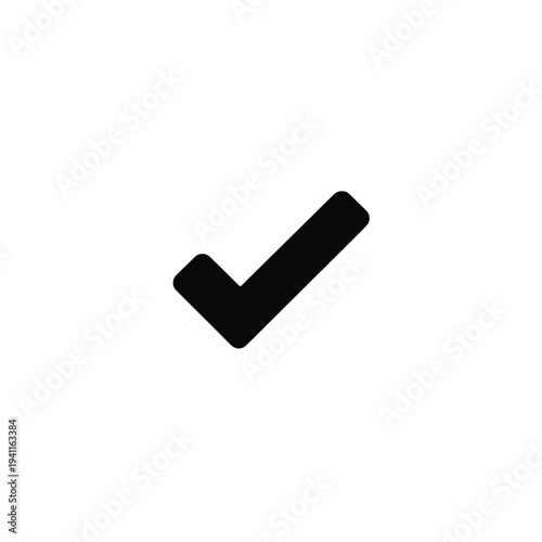 Solid black checkmark representing a fact check stamp fill