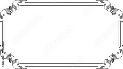 Ornate rectangular frame with decorative border