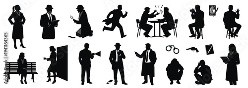 Detective Noir Silhouette Pack Mystery Crime Vibes Classic Investigator Energy