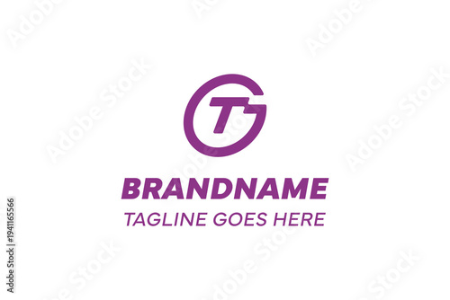 Letters GT Monogram Dynamic Logo, for any business with TG or GT initials