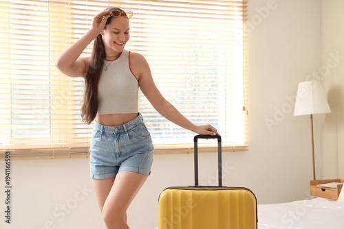Female tourist with sunglas...