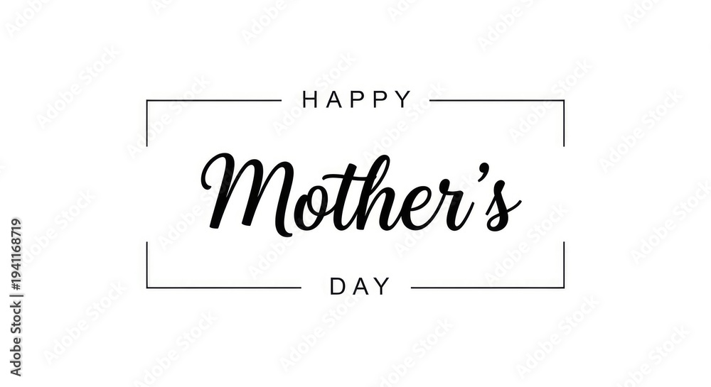 Fototapeta premium Happy mother's day greeting card design