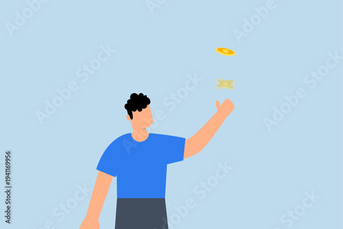 Flipping coin is concept used in both gambling and financial decision making.