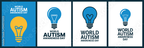 World Autism Awareness Day Lightbulb Idea Empowerment Design