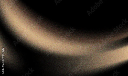 Dark grainy gradient background with curved beige light , noise texture glowing header, abstract poster, backdrop, banner, wallpaper design
