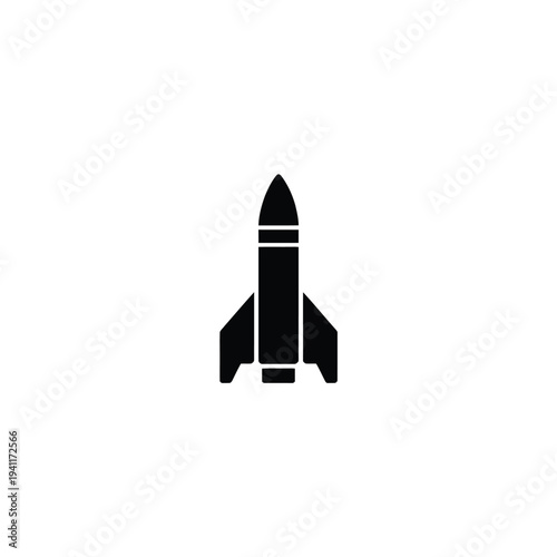 Solid fill of black launch rocket space